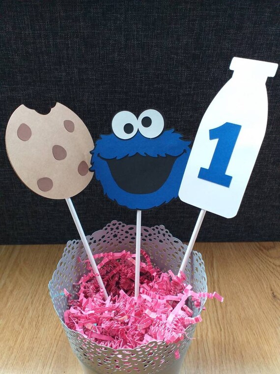Cookie Monster Party Decorations Sesame Street Birthday Etsy