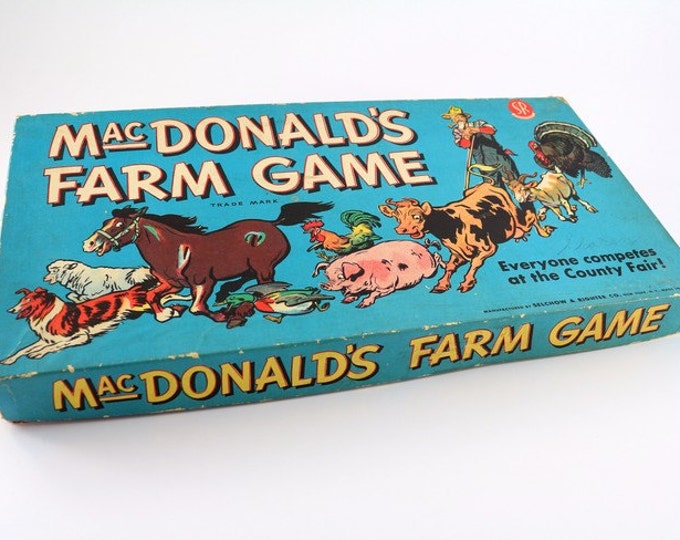 1948 Macdonald's Farm Game Board Game Etsy