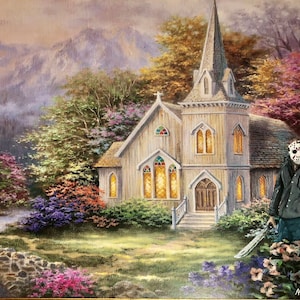 Jason voorhees Friday the 13th horror movie altered thrift store art print
