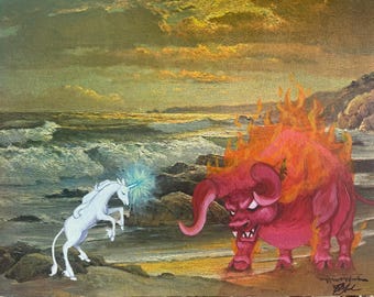 The Last Unicorn Film veränderter Secondhand-Laden Kunstdruck