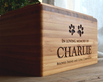 wooden box for dog ashes