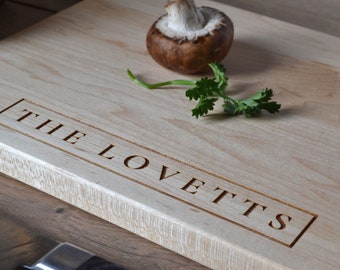 Personalized Hardwood Cutting Board | Anniversary | Wedding | Mother's Day | Gift | Chopping Block