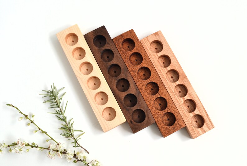 Solid Hardwood Essential Oil Holder Oil Storage Oil Etsy