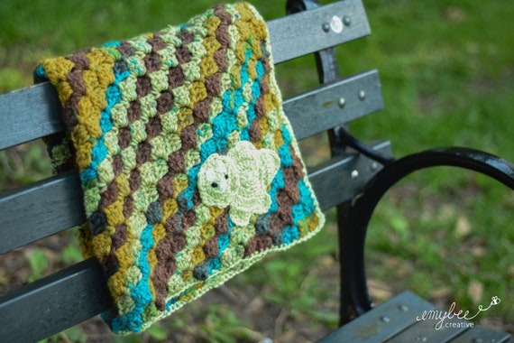Crochet C2c Dinosaure Couverture Couverture Bebe Lap Etsy