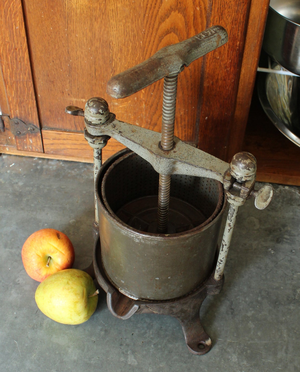 Antique Fruit Press / Wine Press Primitive Kitchen Gadget Etsy
