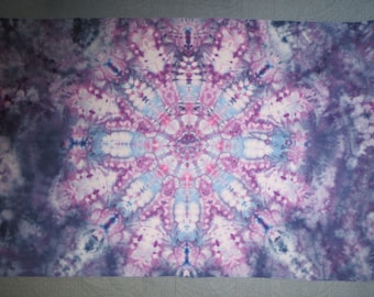 Hand Dyed Cotton Tapestry: Purple Galaxy Sarong, Beach Cover-Up