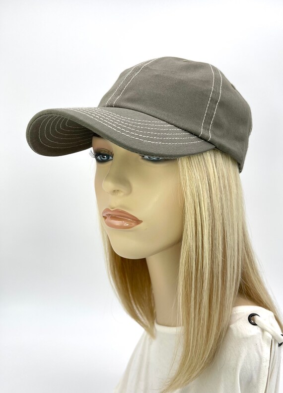 Human Hair Chemo Hat. Women's Olive 