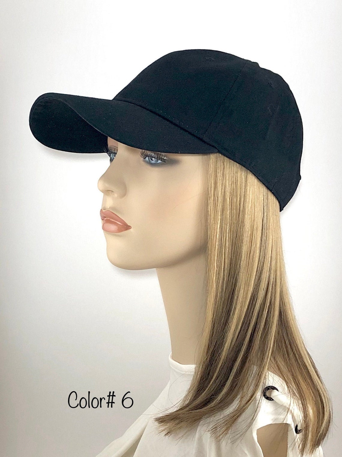 100 Human Hair Chemo Hat. Women's black baseball hat Etsy