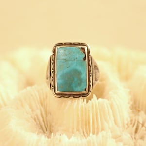 Vintage Navajo Silver and Turquoise Ring