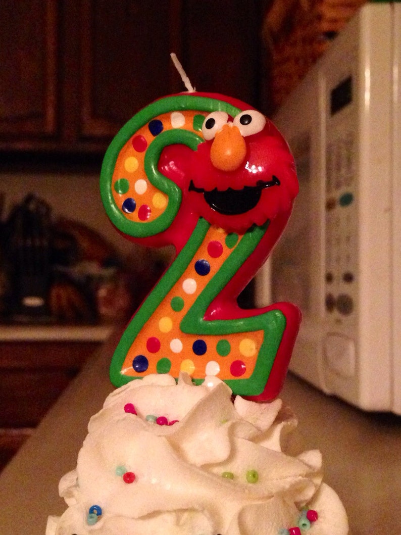 3 inch tall Elmo birthday candle any number or colors Etsy