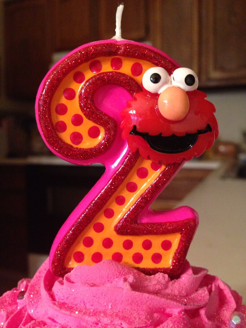 3 inch tall Elmo birthday candle any number or colors Etsy