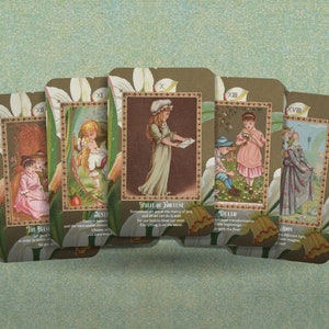 Tarot victorien - Cartes victoriennes - Arcanes majeurs - Tarot - Jeu de tarots - Dire la bonne aventure - Outils de divination - Cadeau de tarot - Voie verte Kate