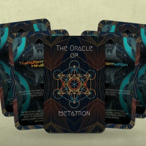 Het orakel van Metatron - Heilige Geometrie - Waarzeggerij - Waarzeggerij - Tarotcadeau - Tarotdoos - Geïllustreerde kaarten - Orakelspel