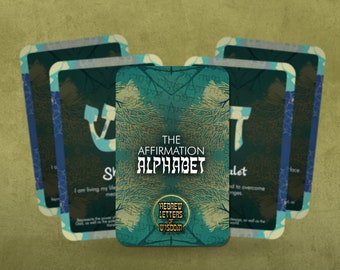The Affirmation Alphabet - Hebrew Letters of Wisdom - Kabbalah Cards - Oracle - Fortune Telling - Divination tools - Tarot Gift - Cards