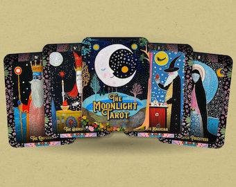The Moonlight Tarot - 78 cards - Tarot - Tarot Deck - Fortune Telling - Divination tools