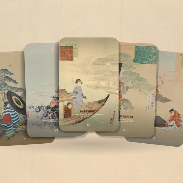Ogata Gekko Tarot - Major Arcana - Ogata Gekko Art - Tarot Deck - Fortune Telling - Divination tools - Tarot Gift - Japanese artist