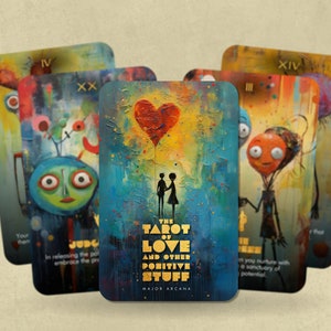 El Tarot del Amor y otras Cosas Positivas - Arcanos Mayores - Arte del Amor - Baraja de Tarot - Adivinación - Herramientas de Adivinación - Regalo de Tarot - Cartas