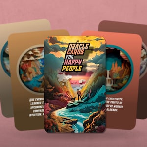 Tarjetas de Oracle para personas felices - Tarjetas de Oracle - Herramientas de adivinación - Baraja de Oracle - Regalo de Oracle - Insight Oracle - Arte muy positivo