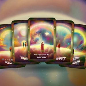 L'univers en mouvement extatique - Oracle Rumi - 22 cartes Oracle - Jeu de tarots - Dire la bonne aventure - Outils de divination - Cadeau de tarot - Oracle soufi