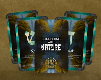 Connecting With Nature - Hebrew Letters of Wisdom - Kabbalah Cards - Oracle - Fortune Telling - Divination tools - Oracle Gift - Cards