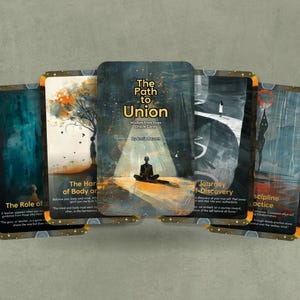 La voie de l'union : la sagesse du yoga - 22 cartes Oracle - Par Annie Besant - Dire la bonne aventure - Outils de divination - Cadeau Oracle