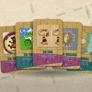 Tarot Ácido - Arcanos Maiores - Tarot LSD - Baralho de Tarot - Adivinhação - Ferramentas de Adivinhação - Presente de Tarot - Cartas Ilustradas - Cartas - Psy