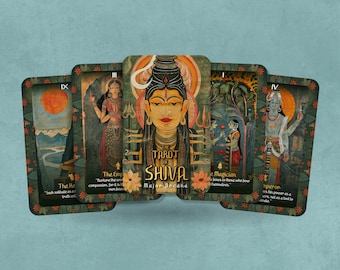 The Tarot of Shiva - Major Arcana - Shiva Art - Tarot Deck - Fortune Telling - Divination tools - Tarot Gift -  Illustrated Cards