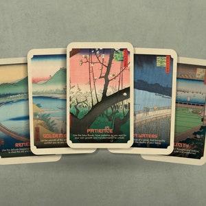 禅のひととき - 安藤広重の占いカード - 占いカード - 占いツール - 占いギフト - カード - 日本