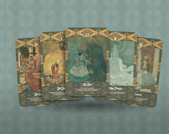 The Charming Tarot - Major Arcana - Fortune Telling - Divination tools - Tarot Gift - Tarot Box - Illustrated Cards - Tarot Deck