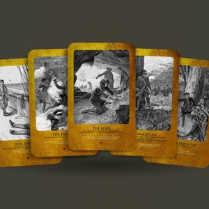 Die Schatzinsel - Tarot - Major Arcana - Tarot - Tarot Deck - Wahrsagen - Wahrsagen - Tarot Geschenk - Illustrierte Karten