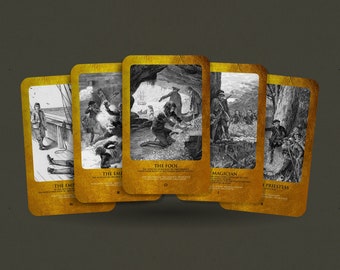 Die Schatzinsel - Tarot - Major Arcana - Tarot - Tarot Deck - Wahrsagen - Wahrsagen - Tarot Geschenk - Illustrierte Karten