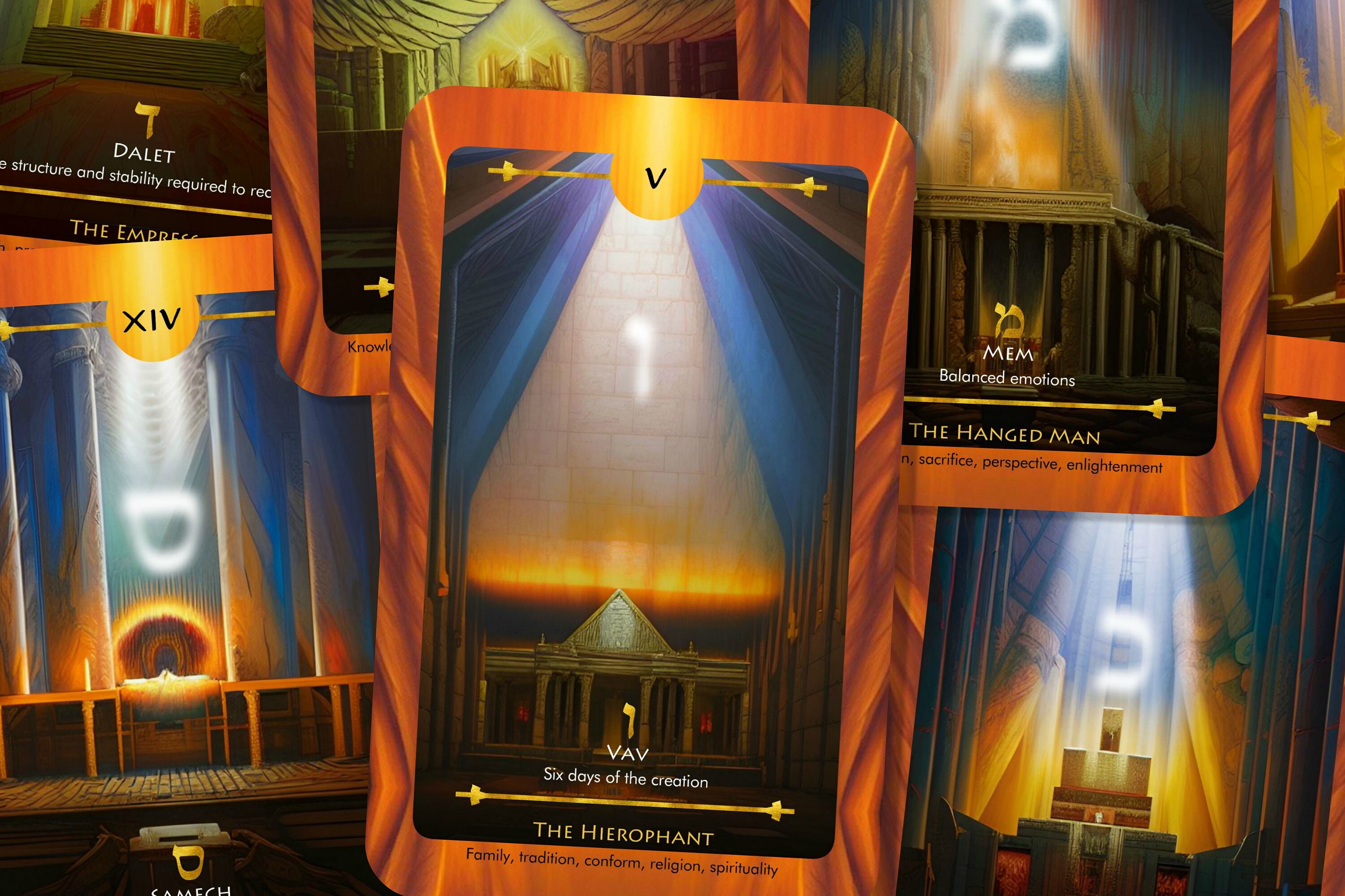 Oracle Letters The Ark of the Covenant Tarot - Major Arcana - Sacred Letters - Oracle ...