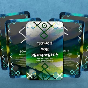 Runes de la prospérité - Créez l'abondance grâce à votre intuition - 24 cartes - Oracle - Oracle Deck - Prédicateur de bonne aventure - Outils de divination - Runes