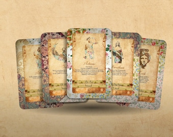 Goddess Tarot - Major Arcana - Tarot Deck - Sacred Feminine Oracle - Tarot Gift - Illustrated Cards - Divination Tool - Deck of Cards