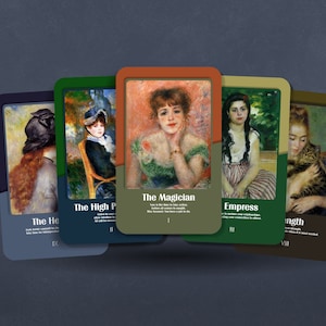 Tarot Renoir - Arcanes majeurs - Pierre-Auguste Renoir - Jeu de tarots - Dire la bonne aventure - Outils de divination - Cadeau de tarot - Cartes illustrées