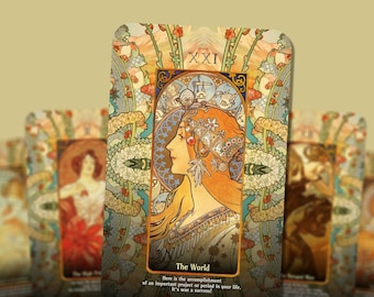 Golden Art Nouveau Tarot by Giulia FMassaglia