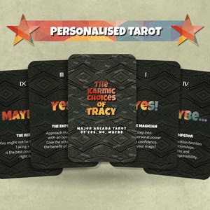 Gepersonaliseerde tarotkaarten - Grote Arcana - Karmische keuzes - Aangepaste tarot - Handgemaakte tarot - Tarot op maat - Waarzeggerijhulpmiddelen