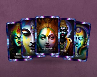 Sanskrit Oracle - Words and Meaning - 22 cards - Oracle Deck - Fortune Telling - Divination tools - oracle Gift - Sanskrit Magic
