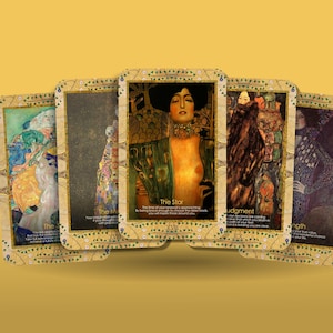 Simbolismo Tarot - Arcanos Maiores - Gustav Klimt Tarot - Baralho de Tarot - Adivinhação - Ferramentas de Adivinhação - Presente de Tarot - Cartas Ilustradas