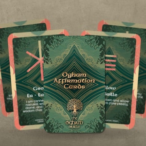 Ogham Affirmation Cards - The Ogham Oracle - Celtic Oracle - Oracle - Oracle Deck - Fortune Telling - Divination tools - Oracle Gift - Cards