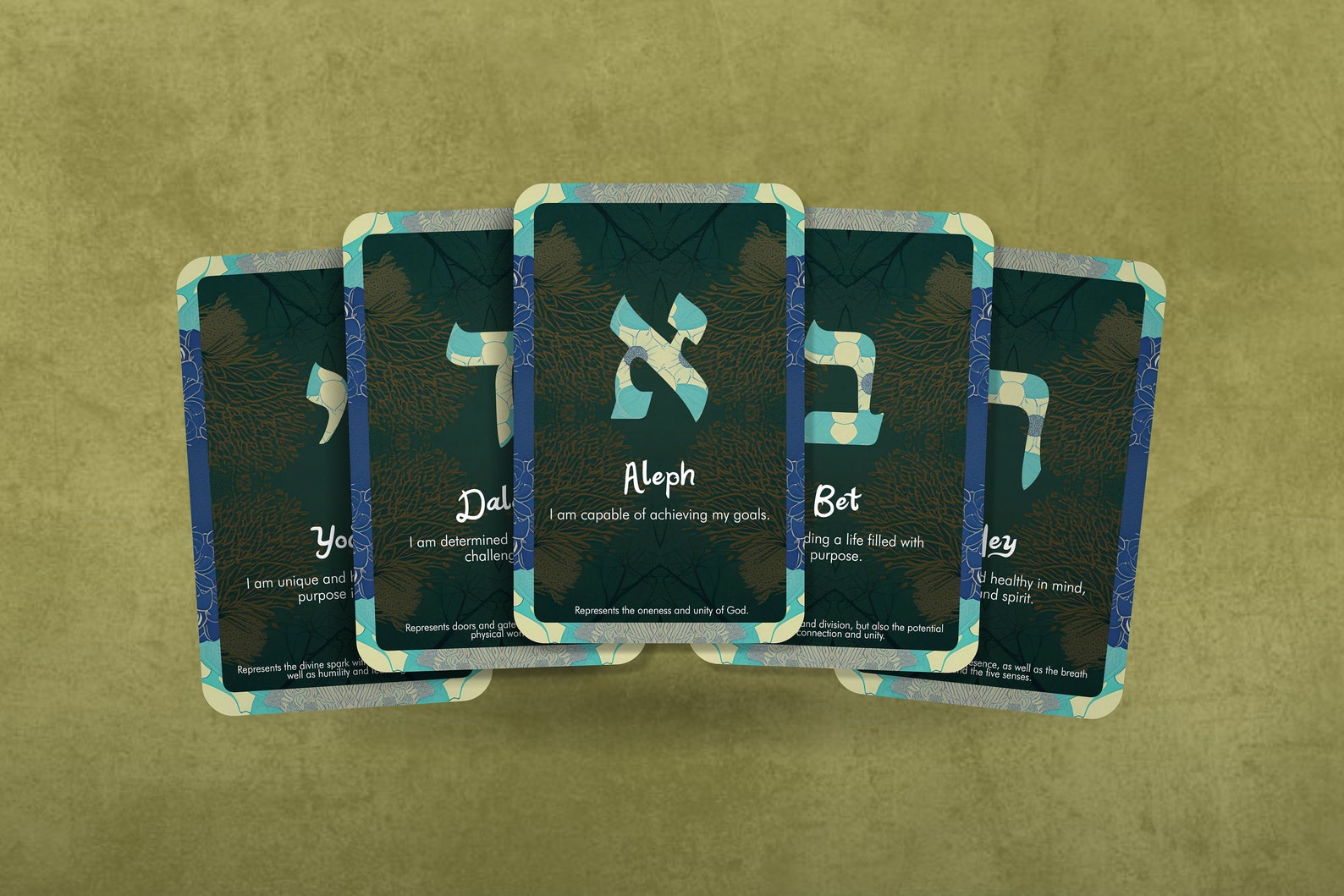 Oracle Letters The Affirmation Alphabet - Hebrew Letters of Wisdom - Kabbalah Cards ...