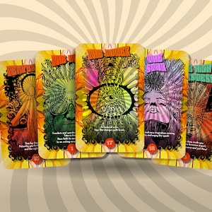 Tarot Psicodélico - Arcanos Mayores - Psy Tarot - Tarot Deck - Adivinación - Herramientas de adivinación - Regalo de Tarot - Cartas Ilustradas - Cartas