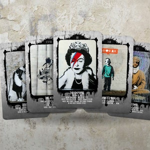 Banksy Tarot - Street Art - Tarot Deck - Wahrsagen - Wahrsagen - Tarot Geschenk - Illustrierte Karten - Street Art