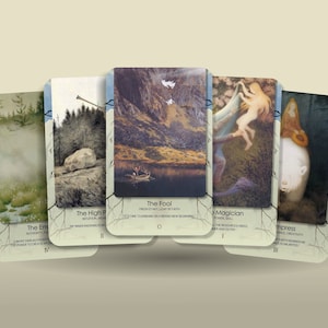 Folktales Tarot - Arcanos Maiores - Baralho de Tarot - Adivinhação - Ferramentas de Adivinhação - Presente de Tarot - Cartas Ilustradas - Arte Norueguesa