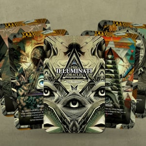 El Oráculo ILLUMINATI - 23 cartas - Oráculo - Oracle Deck - Cartas Illuminati - Herramientas de adivinación - Regalo de Oráculo - Tarjetas Insight - Adam Weishaupt