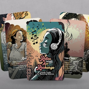 Relájese y recupere energías - Cartas del oráculo para restablecer el equilibrio - Herramientas de adivinación - Baraja del oráculo - Regalo del oráculo - Oráculo místico
