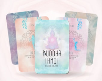 Buddha Tarot - Major Arcana - Fortune Telling - Divination tools - Tarot Gift - Oracle - Illustrated Cards - Tarot Deck - Gautama Buddha