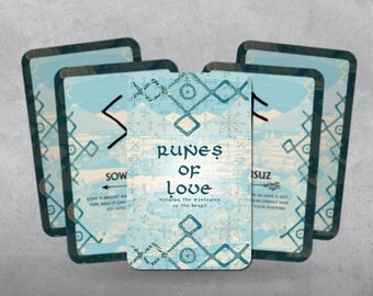 Runes for Love - Die Mysterien des Herzens erkennen - 24 Karten - Orakel - Orakel Deck - Wahrsagen - Weissagungswerkzeuge - Runenkarten