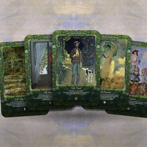 Tarô de Monet - Arcanos Maiores - Claude Monet - Baralho de Tarô - Cartomancia - Ferramentas de adivinhação - Presente de Tarô - Cartas Ilustradas - Tarô