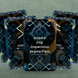 Runas para la crianza consciente - Encuentra el equilibrio y la armonía - 24 cartas - Oráculo - Oracle Deck - Adivinación - Herramientas de adivinación - Runas